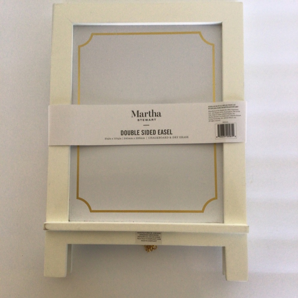 MARTHA STEWART X STAPLES DOUBLE SIDED TABLETOP EASEL NWT